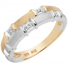 Aveny - BioColor Diamant Ring - 14 Karat Guld/Hvidguld