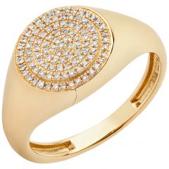 Aveny - Diamant Cirkel Ring - 14 Karat Guld