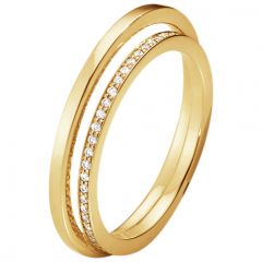 Georg Jensen - Halo Diamant Ring - 18 Karat Guld