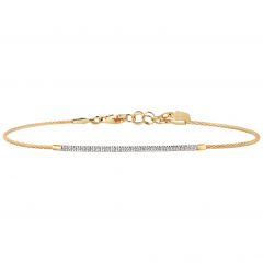 Aveny - Diamant Wire Armbånd - 14 Karat Guld
