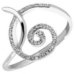 Aveny - Diamant Ring - 14 Karat Hvidguld