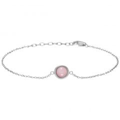 Blossom - Pink Opal Armbånd - Sølv