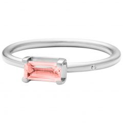Ro Copenhagen - Nord Pink Mini Ring - 18 Karat Hvidguld