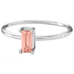 Ro Copenhagen - Nord Pink Mini Ring - 18 Karat Hvidguld