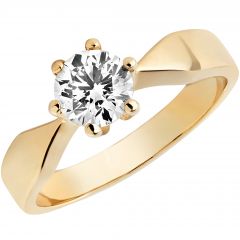 Aveny - Starlight Diamant Ring - 0,80ct - 14 Karat Guld
