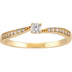 Aveny - Diamant Ring - 14 Karat Guld