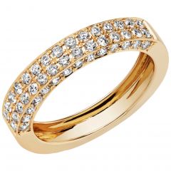 Aveny - Bred Diamant Ring - 14 Karat Guld