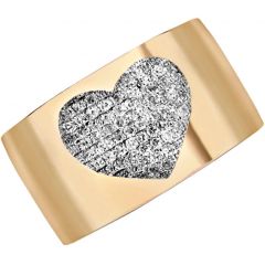 Aveny - Hjerte Diamant Ring - 14 Karat Guld
