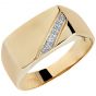 Aveny - Diamant Signet Ring - 8 Karat Guld