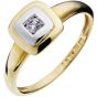 Aveny - Diamant Ring - 14 Karat Guld/Hvidguld