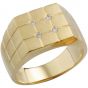 Aveny - Diamant Plade Ring - 14 Karat Guld