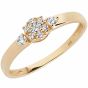 Aveny - Roset Diamant Ring - 14 Karat Guld