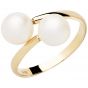 Aveny - Dobbelt Perle Ring - 14 Karat Guld
