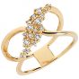 Aveny - Dobbelt Diamant Ring - 14 Karat Guld