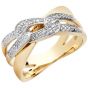Aveny - Chain Diamant Ring - 8 Karat Guld