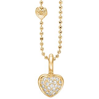 Blossom - Hjerte Diamant Halskæde - 14 Karat Guld