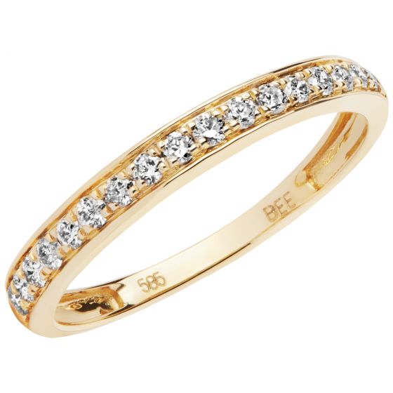 Aveny - Diamant Alliancering - 14 Karat Guld