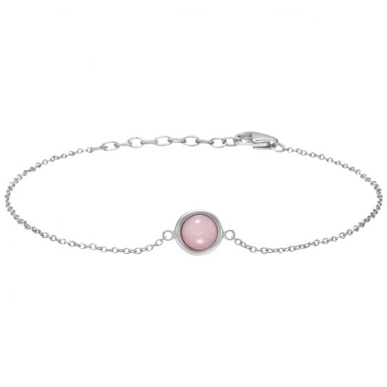Blossom - Pink Opal Armbånd - Sølv