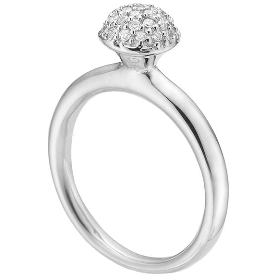Blossom - Diamant Ring - 14 Karat Hvidguld