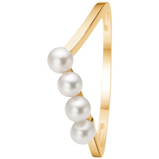 Mads Z - 4 Pearls Perle Ring - 8 Karat Guld