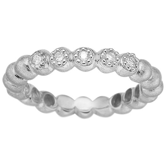 Blossom - Diamant Ring - 14 Karat Hvidguld